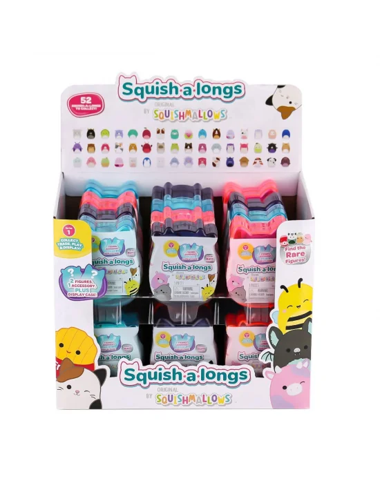 Al0001-1 Squish-a-longs 2 Figür + Yüzük Sürpriz Paket 24lü Display  Seri 1