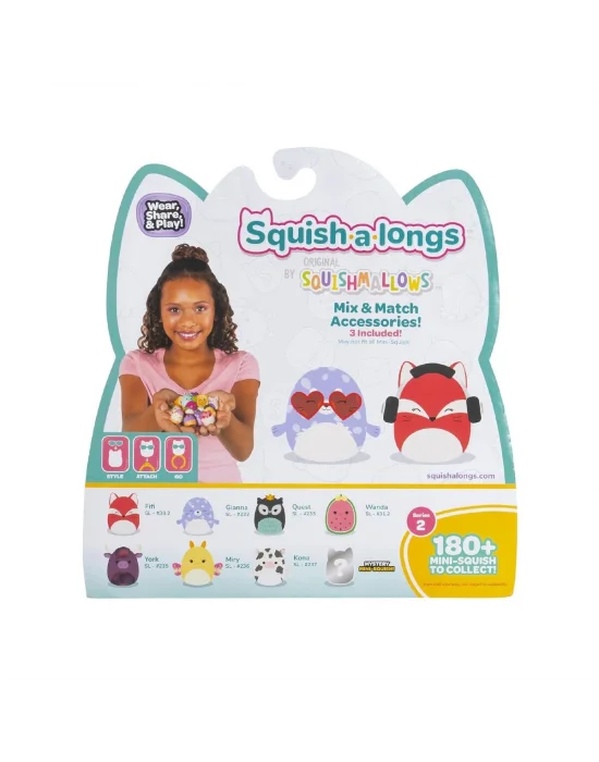 Al0021 Squish-a-longs 8 Figür + Yüzük Set Asorti Seri 2