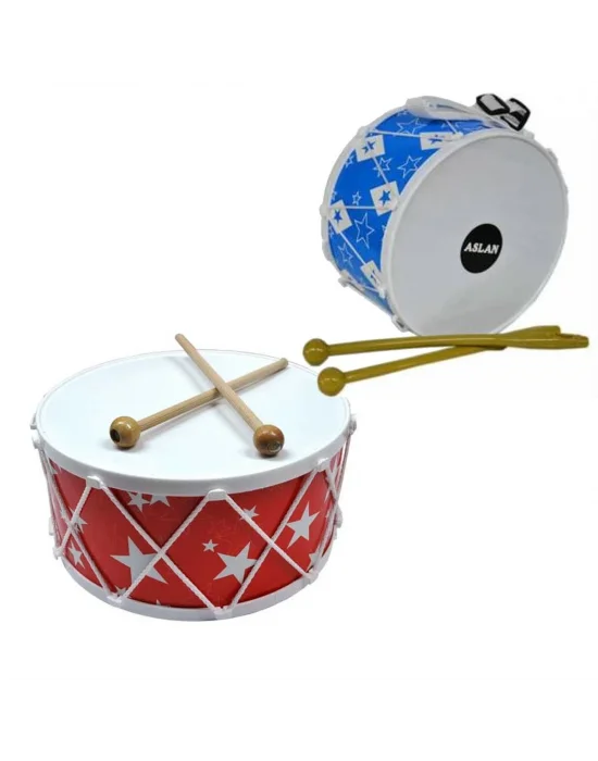 Asl-08 Renkli B. Davul Ahşap Desen Poşetli