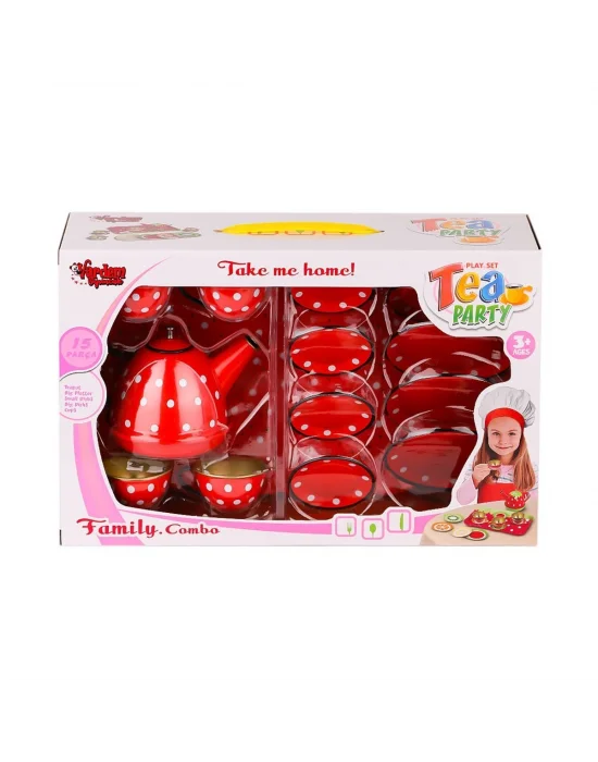 Atf-2020b-2020c Puantiyeli Metal Çay Seti 15 Parça -vardem Oyuncak