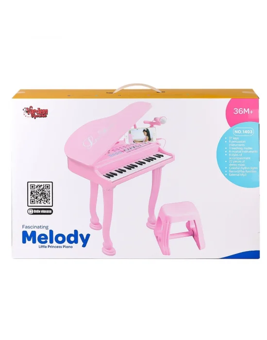Bao-1403 0213  Mikrofonlu 37 Tuşlu Mp3 Çalar Büyük Pembe Piyano