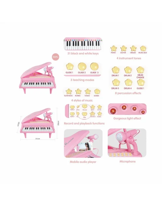 Bao-1504b 31 Tuşlu Mini Piano Mp3 -vardem