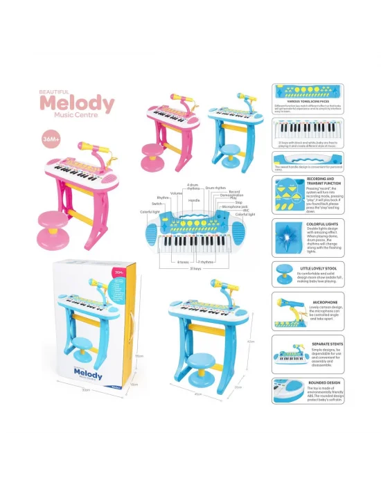 Bao-3132c Mini Piano 24 Tuşlu Mp3 Ve Mikrofon