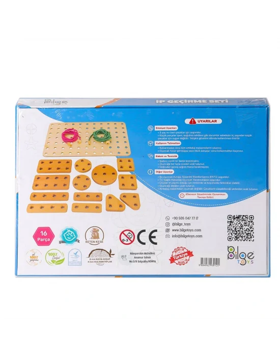 Blg-111 Ahşap İp Geçirme Oyun Seti
