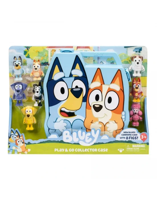 Bluey/17638 Bluey Delüks Taşıma Çantası Ve 8li Figür Set