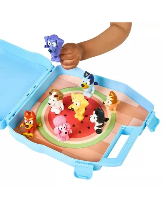 Bluey/17638 Bluey Delüks Taşıma Çantası Ve 8li Figür Set