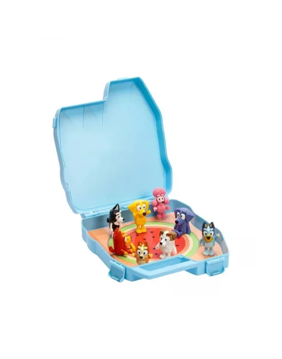 Bluey/17638 Bluey Delüks Taşıma Çantası Ve 8li Figür Set