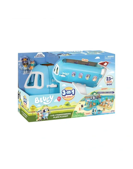 Bluey/17670 Bluey 3ü 1 Arada Dönüşen Uçak Oyun Seti