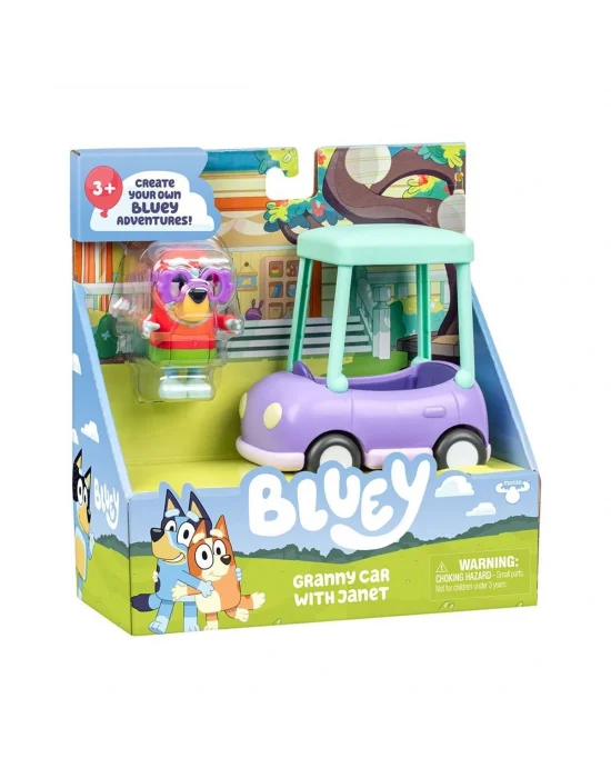 Bluey 18924 Bluey Büyükannenin Arabası Ve Janet Figürü