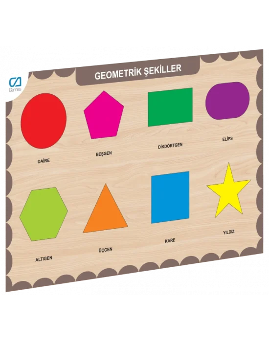 Caahs-3204 Ca Games Ahşap Geometrik Şekiller Bul-tak
