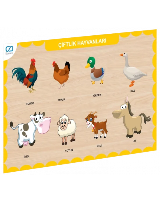Caahs-3211 Ca Games Ahşap Çiftlik Hayvanları Bul-tak