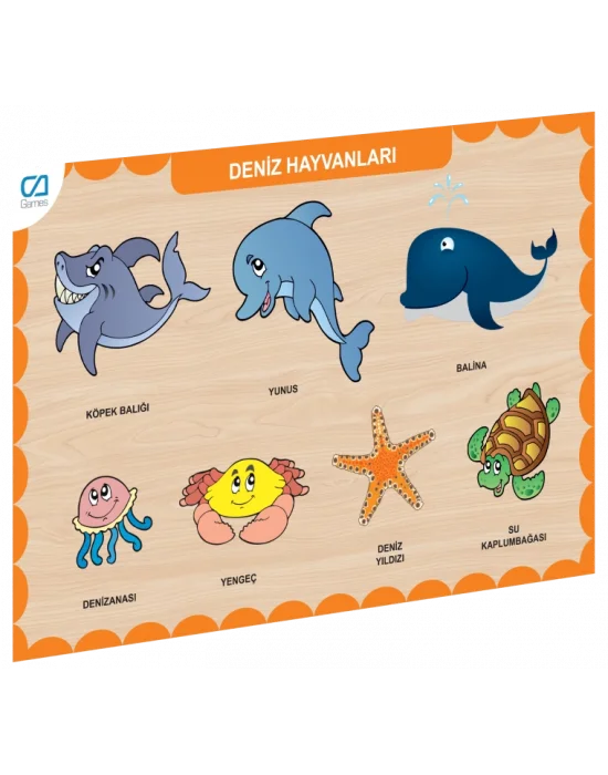 Caahs-3212 Ca Games Ahşap Deniz Hayvanları Bul-tak