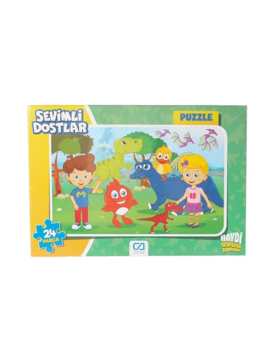 Cafrm-5121-5122 Sevimli Dostlar Frame Puzzle 24 Parça