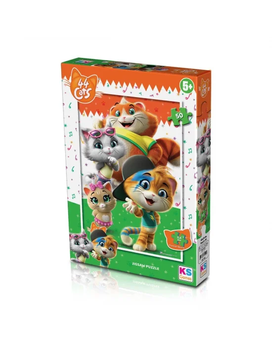 Cat 709 44 Kedi Puzzle 50 Parça - Ks Puzzle