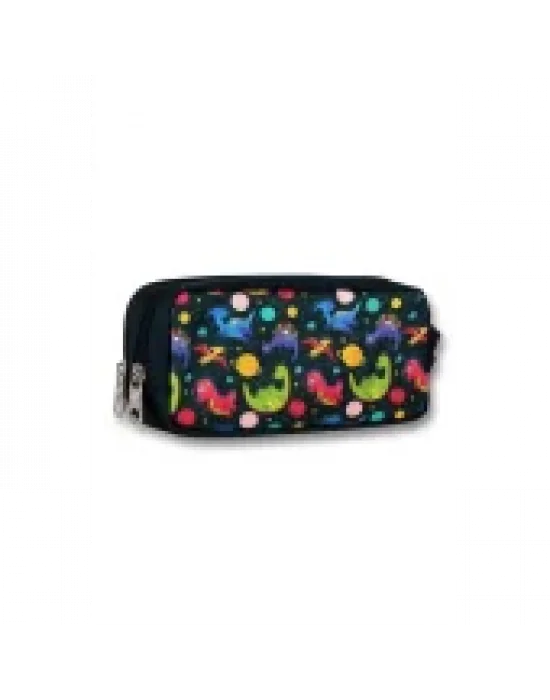 Cennec Siyah Dinazorlar Kalem Çantası - Erkek Çocuk