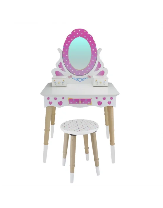Çg68 Okutan, Ahşap Çocuk Makyaj Masası Seti