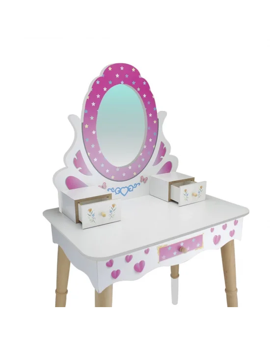 Çg68 Okutan, Ahşap Çocuk Makyaj Masası Seti