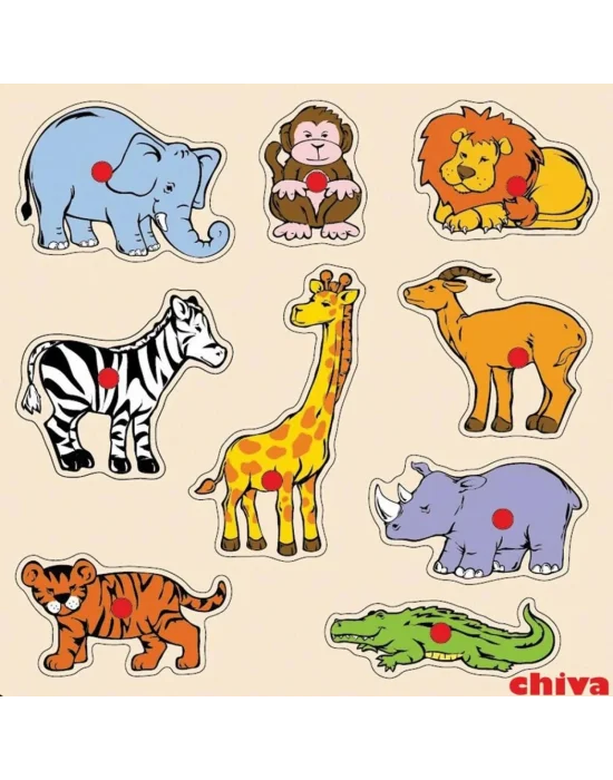 Cs-1009 Safari Hayvanları Ahşap Yapboz