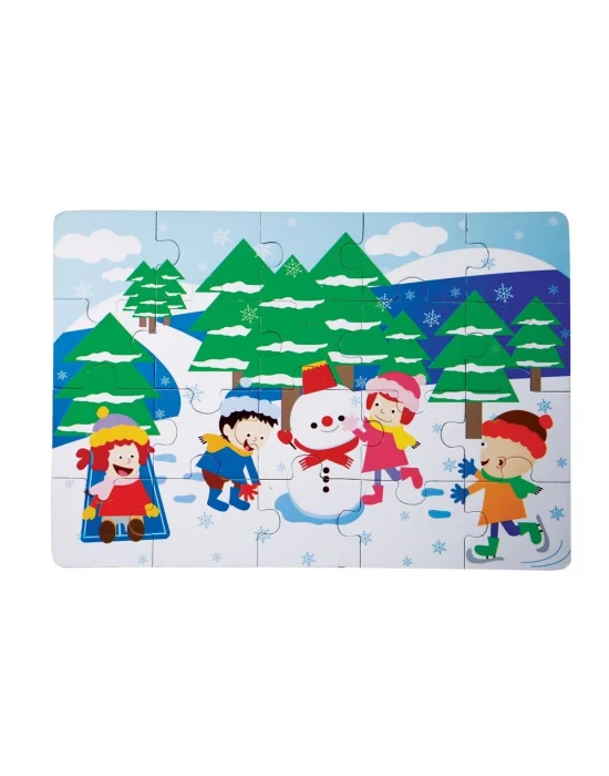 Cs-1278 Kış Ahşap Yer Puzzle