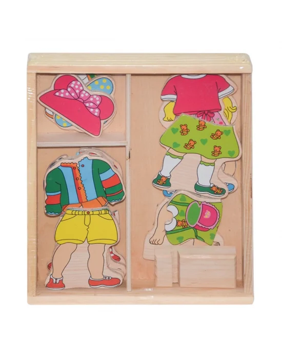 Cs-6817 Ahşap Elbise Giydirme Oyunu -chiva