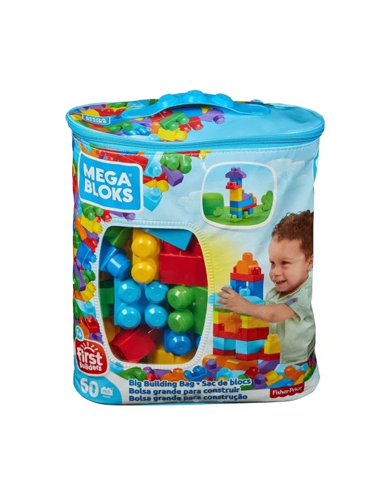 Cyp67 Mega Bloks® 60 Parçalı Blok Torbaları 2 Asorti - Mavi - Pembe +1 Yaş