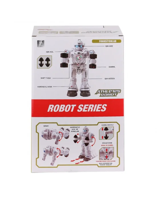 Df-6026 Işıklı Ve Müzikli Hareketli Atletik Sporcu Robot -vardem Oyuncak