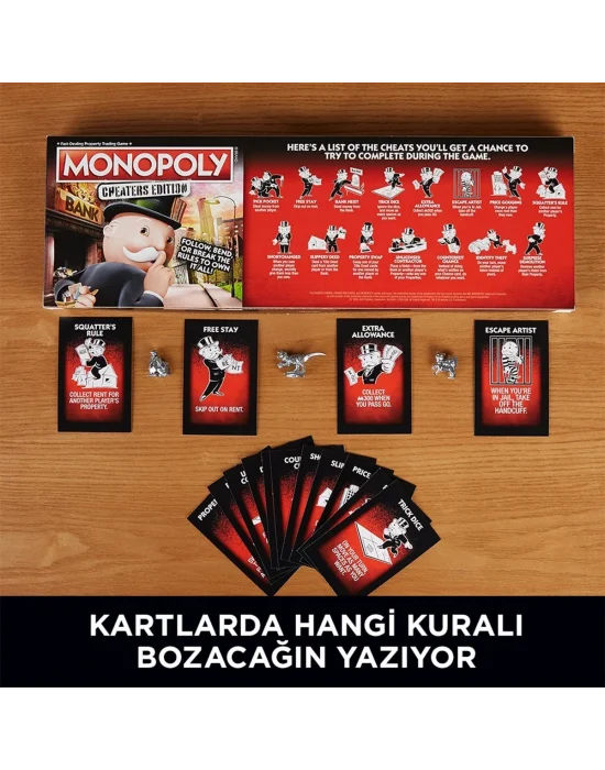 E1871 Hasbro Gaming - Monopoly Cheaters Edition +8 Yaş