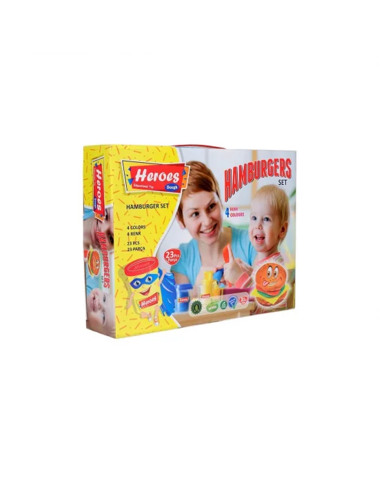Ern-538 Heroes Hamburger Oyun Hamuru Seti
