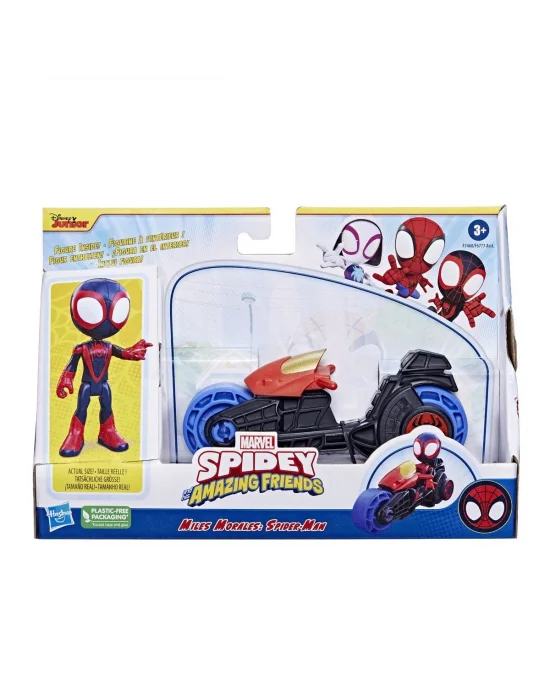F6777 Spidey Ve İnanılmaz Arkadaşları - Motorsiklet Ve Figür +3 Yaş