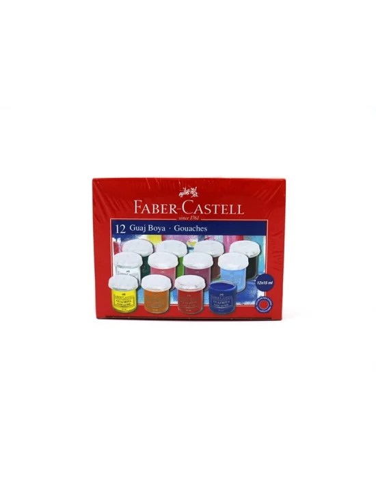 FABER 12 RENK GUAJ BOYA ŞİŞE 160401