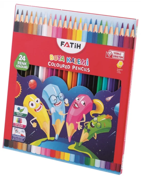 Fatih 24 Renk Tam Boy Kuruboya Kalemi 33225