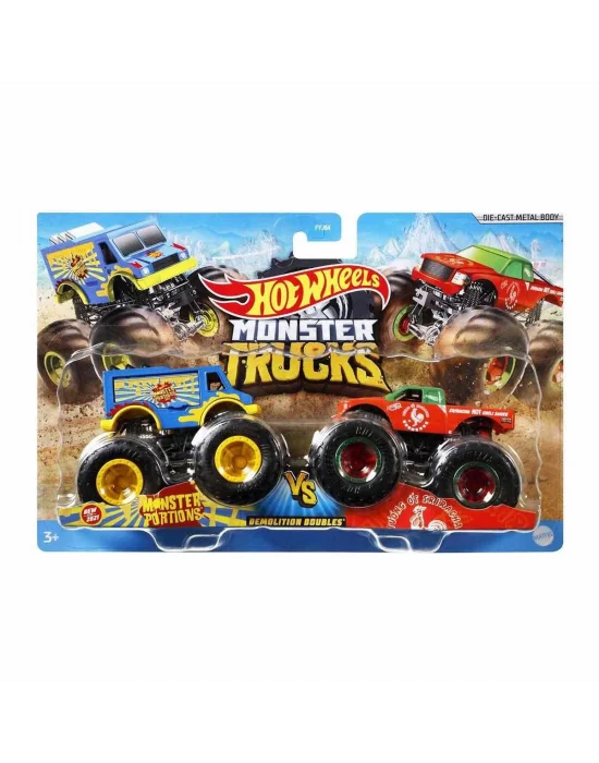 Fyj64 Hot Wheels Monster Trucks Güçlü İkili 1:64 Arabalar