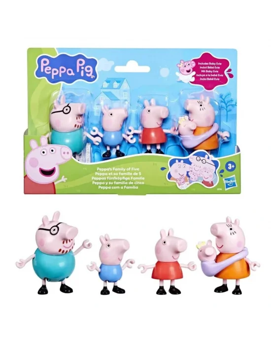 G0506 Peppa Pig Ve Ailesi 5li Figür Seti +3 Yaş