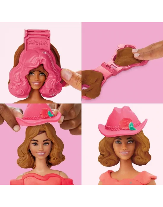 G1360 Play-doh Barbie Çiçek Desenleri Ve Püsküller Hamur Oyun Seti +3 Yaş