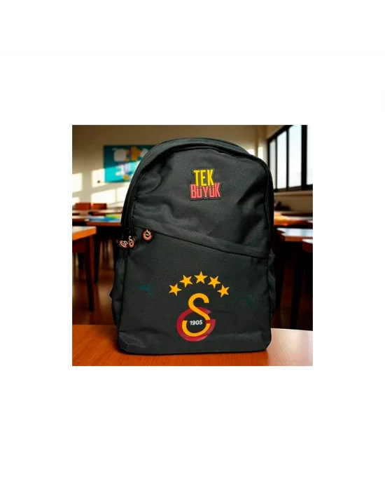 GALATASARAY 5 YILDIZ DETAYLI SİYAH SIRT ÇANTASI