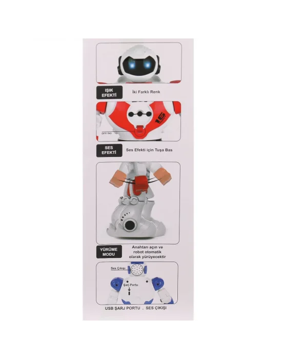 Gge-606-29 Kumandalı Işıklı Dansçı İnteraktif Robot -vardem Oyuncak