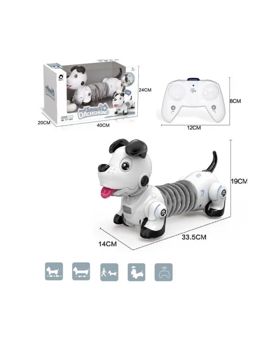 Gl-777-603 Uzaktan Kumandalı Işıklı Ve Sesli Sevimli Akıllı Köpek -vardem Oyuncak