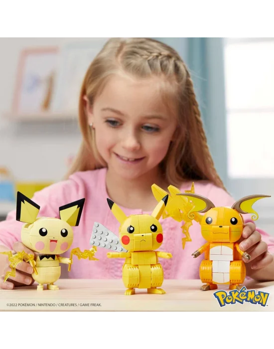 Gyh06 Mega™ Pokémon™ Pikachu Dönüşüm 3lüsü 621 Parça +7 Yaş