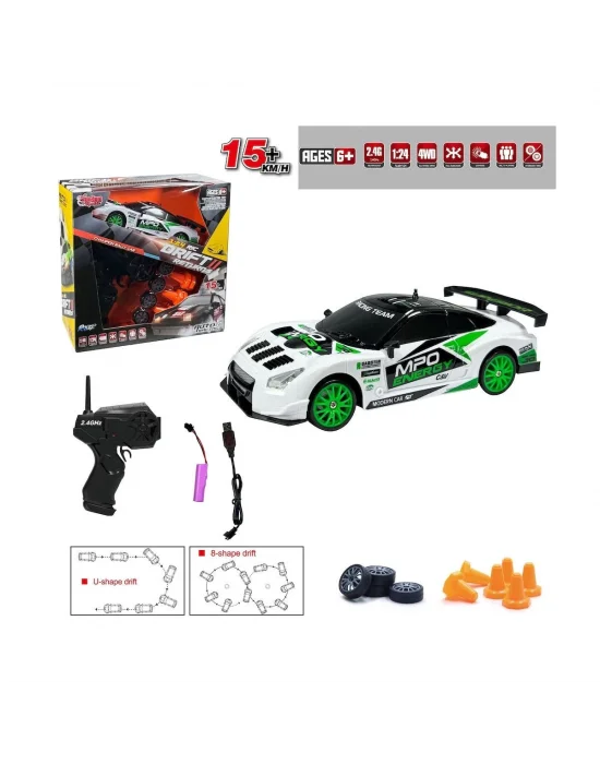 Hb-sc24a07-09-10-11 Kumandalı Full Fonksiyon 2.4g Şarjlı 1:24 Drift Araba -vardem