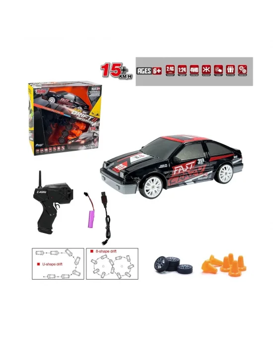 Hb-sc24a07-09-10-11 Kumandalı Full Fonksiyon 2.4g Şarjlı 1:24 Drift Araba -vardem