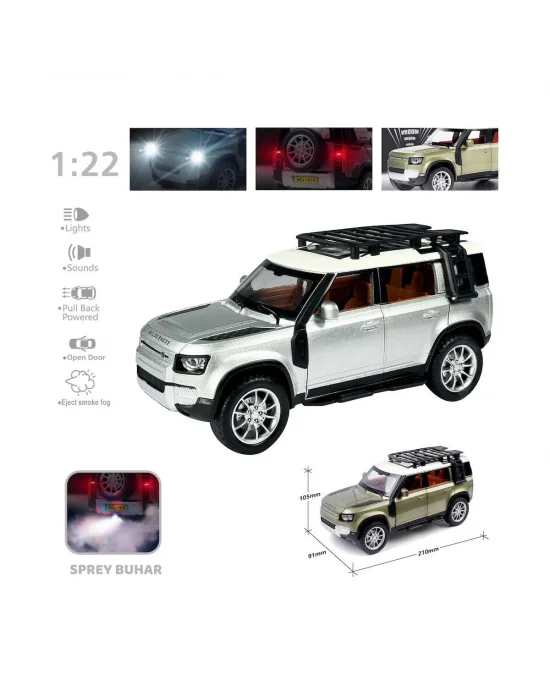 Hcl-510a Çek Bırak 1:22 Sesli Ve Işıklı Buharlı Df Metal Jeep