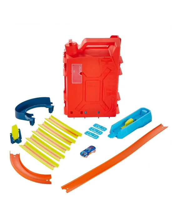 Hdx78 Hw Track Builder Benzin Bidonu Akrobasi Seti, Hot Wheels Track Builder