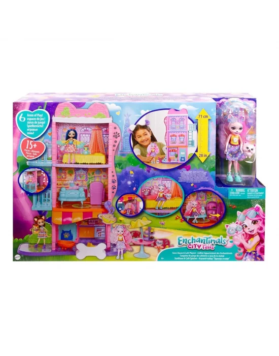 Hhc18 Enchantimals Şehir Evi Ve Kafe Oyun Seti