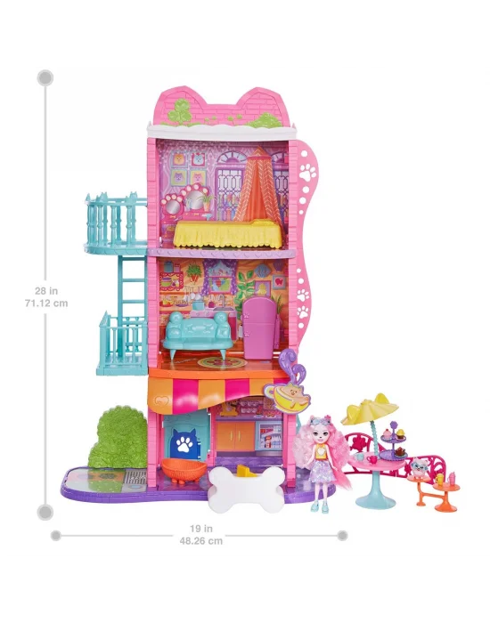 Hhc18 Enchantimals Şehir Evi Ve Kafe Oyun Seti