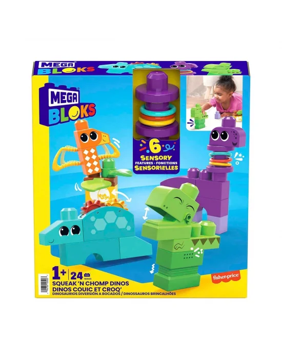 Hkn43 Mega Bloks Sesli Ve Hareketli Dinozorlar 24 Parça +1 Yaş