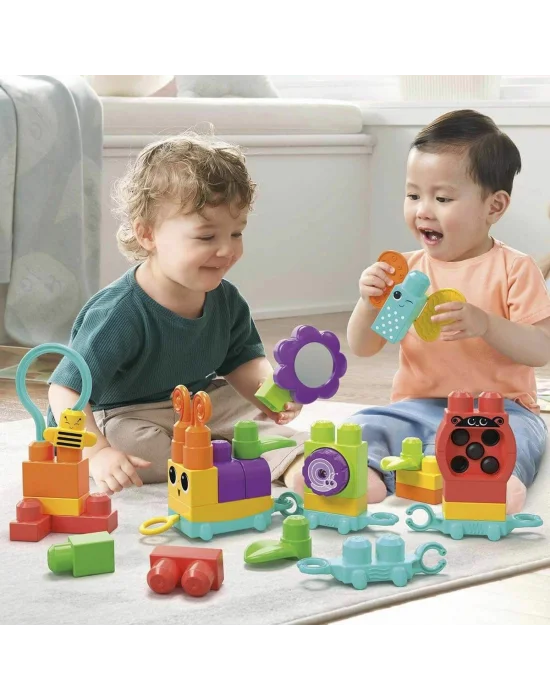 Hkn44 Mega Bloks® Hareketli Duyusal Gelişim Tırtılı 30 Parça +1 Yaş