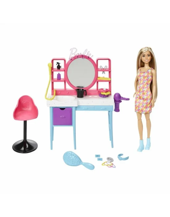 Hkv00 Barbie Muhteşem Kuaför Oyun Seti