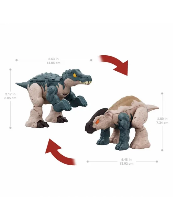 Hlp05 Jurassic World Değişim Serisi - Çifte Tehlike Dinozor Figürleri