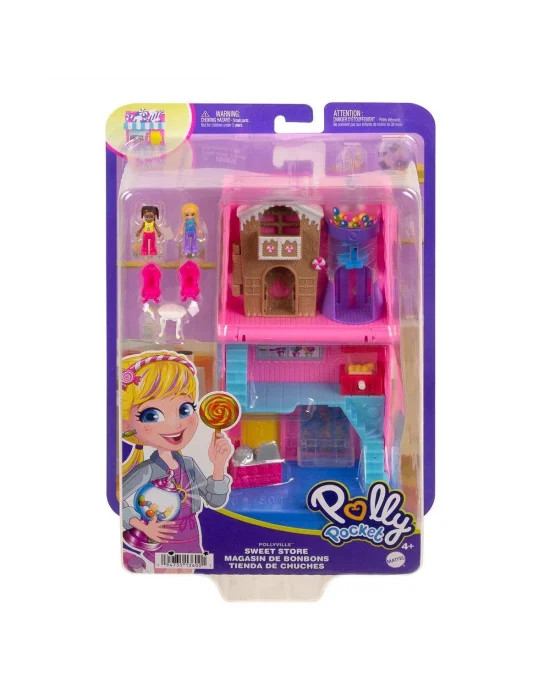 Hnb03 Polly Pocket Pollyville Şeker Dükkanı Oyun Seti