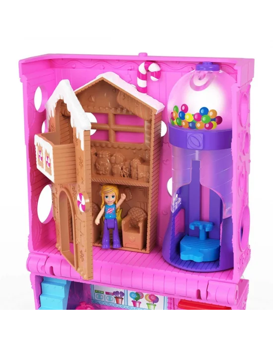 Hnb03 Polly Pocket Pollyville Şeker Dükkanı Oyun Seti
